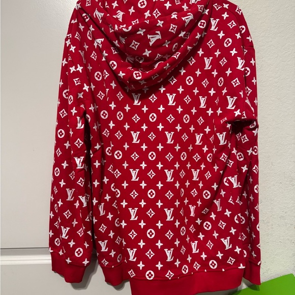 Supreme x Louis Vuitton Red Hoodie - Picture 2 of 4